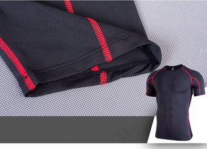 Camiseta Deportiva de Manga Corta para Hombre, Transpirable, de Secado Rápido, con Estampado 3D, Compresión y Sublimación, Fabricada en Fábrica Profesional - Product Image 2