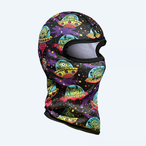 GENERSA SPORTS Cagoule Alien Space Masque intégral unisexe pour enfants 100% polyester réglable pour l'extérieur avec impression par sublimation - Product Image 1