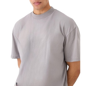 เสื้อยืดผู้ชาย 300gsm ออกแบบโลโก้ได้ตามต้องการ ผ้าฝ้าย 100% คุณภาพสูง ทรงโอเวอร์ไซส์ ไหล่ตก เสื้อยืดหรูหราเนื้อหนาสำหรับผู้ชาย - Product Image 1