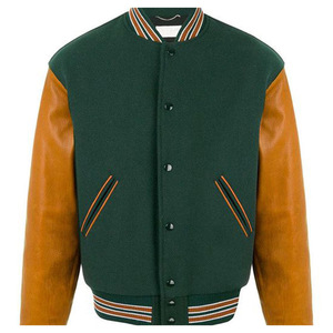 Chaqueta Varsity de Alta Calidad para Hombre, Corte Entallado, Cuello Alto, de Lana, Transpirable, Diseño Moderno de Invierno, Elegante, de Dos Piezas, Entrega Rápida - Product Image 1
