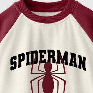 <b>Spiderman</b> Printed Raglan Sleeve <b>T</b>-<b>Shirt</b> <b>Men's</b> Casual O-Neck Jersey Cotton Top Character Pattern Front Design spider red black - Product Image 3
