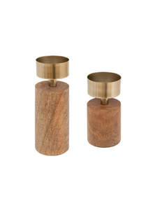 Portavelas de metal y madera, decoración artesanal de primera calidad para mesa de hogar, centro de mesa rústico, regalo para sala de estar, comedor, dormitorio - Product Image 6