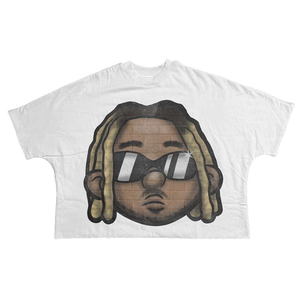 เสื้อยืดสตรีทแวร์วินเทจผู้ชาย ดีไซน์สั่งทำพิเศษ ทรงโอเวอร์ไซส์ บ็อกซี่ ผ้าฝ้าย 100% ระบายอากาศได้ดี ล้างสีแบบแอซิดวอช ลายกราฟิก ไหล่ตก ทรงบ็อกซี่ - Product Image 3