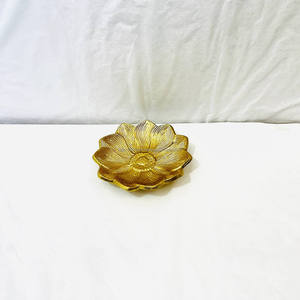 ถาดเสิร์ฟสีทองขัดเงาแบบเป็นมิตรกับสิ่งแวดล้อมสำหรับขายส่ง และชามมินิมอลสำหรับงานปาร์ตี้ ชามอลูมิเนียมทำมือสุดหรูทันสมัย - Product Image 5