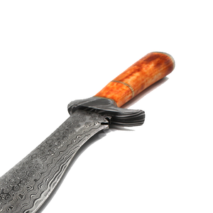 Cuchillo Bowie FOX IMPEX de Acero de Damasco con Mango de Madera, Diseño Compacto Personalizado, Duradero, para Supervivencia, Caza, Camping y Actividades al Aire Libre, de Alta Calidad - Product Image 3