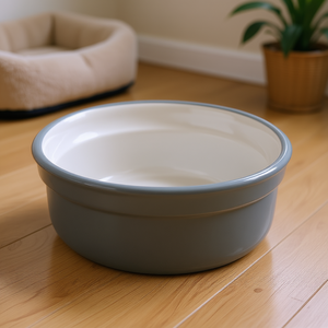 Ciotola per Animali Domestici in Ceramica Grigio Chiaro 0,25 L Diametro 13 Cm - Product Image 3