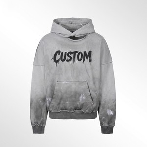 Factory Price Unisex Oversized Hoodie Drop Shoulder Hoodie Fashion Sweatshirt OEM Production - Product Image 2
