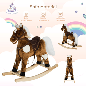 Cavallo a dondolo in legno per bambini - Product Image 4