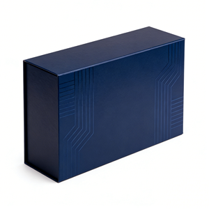 Boîte cadeau magnétique en carton rigide personnalisée de luxe avec logo, forme de livre noir, gaufrage, laminage mat, doublure en satin, revêtement UV - Product Image 5