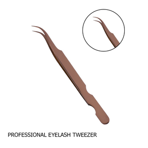 Pince à épiler professionnelle en gros pour extensions de cils, marque privée, en acier inoxydable, pointe fine et lisse, robuste - Product Image 4