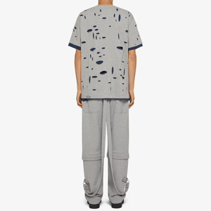 T-shirts graphiques personnalisés en coton molletonné épais pour hommes, style streetwear, imprimés numériquement, coupe courte et déstructurée, vente en gros - Product Image 3