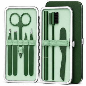 Kit profesional para recortar cejas, juego completo para el cuidado de las cejas, pinzas de punta fina, tijeras y herramientas de precisión para dar forma a las cejas - Product Image 5