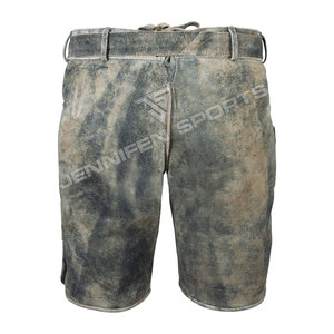 Pantalones Cortos Clásicos de Cuero para Hombre, Estilo Bávaro, Bordados, de Piel de Vacuno y Ante, de Cintura Media, Peso Medio, para Festival - Product Image 5