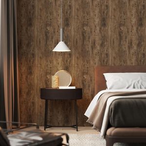 Carta Adesiva Effetto Legno Vintage Marrone Grigio 44cmx5m Vinile Autoadesivo Finto Legno Rimovibile - Product Image 5