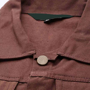 Veste en jean vintage délavée bleu clair 100 % coton, respirante et épaisse, sur mesure OEM/ODM, avec boutons, pour l'hiver - Product Image 6