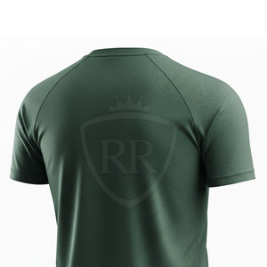 Men Regular Fit Solid Green Quick Dry Short Sleeve O-Neck T-<b>Shirt</b> Casual Knitted <b>100</b>% <b>Polyester</b> Blank Design - Product Image 5