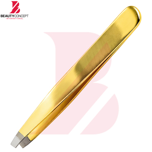 แหนบดึงขนคิ้วปลายเฉียงรุ่นใหม่ล่าสุด ปี 2026 สีทอง คุณภาพดี ผลิตตามสั่งได้ทุกแบบ กำจัดขนได้อย่างแม่นยำ - Product Image 2