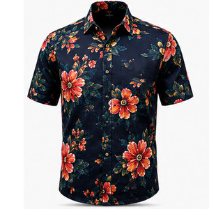 Camisa gráfica de lujo premium para hombre con estampado de alta definición y material transpirable, corte regular, camisa para hombre - Product Image 1