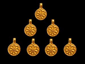 Wholesale Indian Brass Charms Gold Plated Pendants Jewelry Making Raw Materials <b>Loose</b> <b>Beads</b> Components Handmade Antique Bulk - Product Image 1