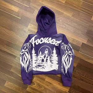 Sudadera con Capucha de Lujo con Estampado Gráfico Personalizado, Algodón Grueso, Estilo Urbano, Fabricante OEM ODM - Product Image 2
