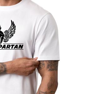 Camiseta de jersey con estampado gráfico para hombre, color blanco, algodón, corte regular, cuello redondo, manga corta, informal, transpirable, estampada, moda urbana - Product Image 4