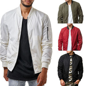 Blouson Bomber Décontracté Homme Coupe Slim Hiver Toile Imperméable Respirant Écologique Sport Extérieur Baseball Fermeture Éclair Avant 100% - Product Image 6