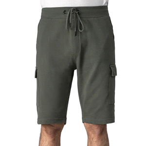 Pantalones Cortos Cargo para Hombre, Color Sólido, Cintura Media, Cordón Ajustable, Secado Rápido, Tejido de Poliéster, Casuales, con Bolsillos - Product Image 5