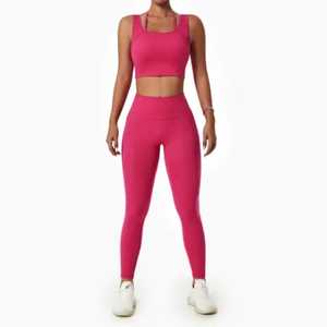 Conjunto de Dos Piezas para Mujer, Conjunto de Yoga de Alta Calidad de Marca Privada, Conjunto de Yoga Personalizado para Mujer a Bajo Precio - Product Image 2