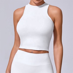 Sexy Sleeveless Women's High <b>Waist</b> Slim Fit Crop Top Camisole Teenage Girls Evening Party Dress Tank Top <b>Slip</b> Tshirt For Ladies - Product Image 2