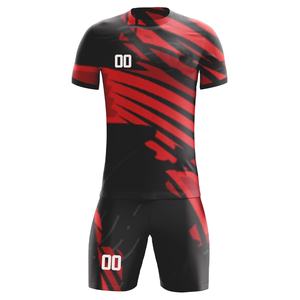 Maillots de football OEM en gros, design personnalisé, short 100% polyester, maillot de sublimation personnalisable, séchage rapide - Product Image 1