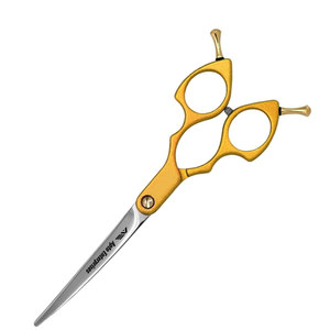 Curved Professional <b>Dog</b> Grooming <b>Scissors</b> in Yellow, Premium VG10 Steel Pet Shears for <b>Dogs</b> and Cats Hair Cutting Adjustable - Product Image 5