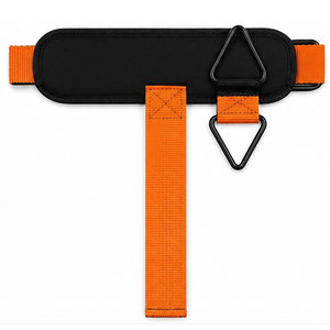 Sangles de musculation unisexe à anneau triangulaire sécurisé, design athlétique moderne bicolore élégant, sangles personnalisables avec impression sur mesure - Product Image 2