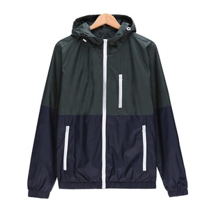 Men's Waterproof Windbreaker <b>Jacket</b> for Running & Hiking Custom Labels <b>Packable</b> Rain Thin Long Winter Coat with Hood - Product Image 2