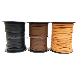 Strong 5mm Natural regular Color Flat <b>Leather</b> Cord for DIY Craft <b>Leather</b> Supplies - Product Image 2