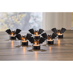Ensemble de 2 porte-bougies en métal pour Halloween avec motif de chauve-souris, couleur noire, pour décorations d'Halloween à la maison - Product Image 6