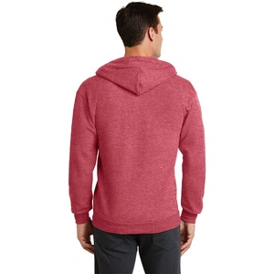 Venta al por mayor Sudadera con capucha de lana pesada para hombre con logotipo personalizado ropa de calle con cremallera para otoño invierno al por mayor sudadera con cremallera en blanco para primavera - Product Image 2