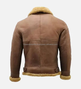 Chaqueta de cuero con logotipo personalizado de alta calidad, precio de venta al por mayor, ropa, chaqueta de cuero resistente al viento para hombre - Product Image 3