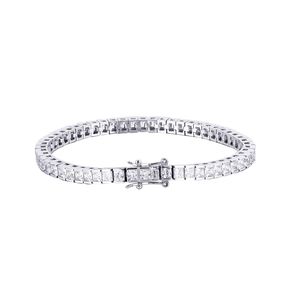 Bracelet tennis classique en diamant taille émeraude, style élégant et luxueux léger, sertissage en canal, bijoux en diamant de laboratoire - Product Image 2