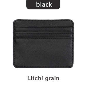 Elegante Tarjetero Delgado de Cuero PU para Hombre/Mujer, con Logotipo Personalizado, para Tarjetas de Crédito, Pasaporte y Negocios - Product Image 1