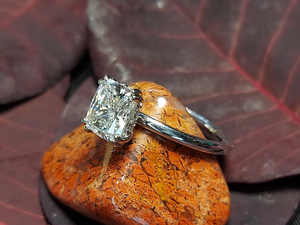 Best 1.5 carat Cushion Cut Diamond Engagement Ring Platinum GIA Certified Classic Women's Jewelry - Product Image 4