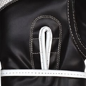Gants de boxe en cuir noir avec fermeture auto-agrippante au poignet, conception à doigts entiers pour l'entraînement des adultes - Product Image 6