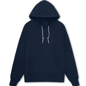 2026 Men's <b>Navy</b> Blue Hooded <b>Sweatshirt</b> Regular Fit Cotton Fleece Casual Pullover with Front Pocket Winter Wear - Product Image 2
