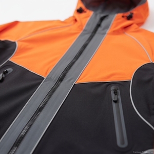 High Visibility 3mm <b>Reflective</b> Piping Men's Windbreaker <b>Jacket</b> Lightweight Waterproof Hooded Outdoor Athletic <b>Running</b> Activewear - Product Image 6