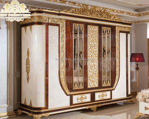 Armario de madera de estilo italiano para dormitorio, acabado francés europeo, para el hogar, de lujo, tallado a mano, para dormitorio - Product Image 3