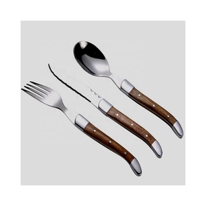 Customize Animal Design Stainless Steel Flatware Silver Wedding New Arrival Portuguese <b>Bamboo</b> Pattern Handle Salad Server <b>Set</b> - Product Image 2