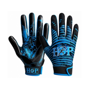 Fabricant de gants de football américain personnalisés avec logo d'équipe imprimé, haute adhérence, gants de receveur souples pour jeunes, ODM - Product Image 1