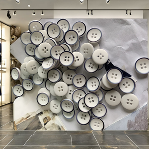 Boutons en os de vache blanc de haute qualité, brûlés double face, 4 trous, personnalisables, pour chemises, vestes, accessoires vestimentaires, artisanat naturel - Product Image 4