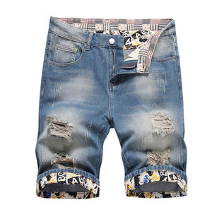 High Street <b>Men's</b> <b>Jeans</b> <b>Short</b> Comfortable Wear Premium Quality 100% Cotton Solid Pattern Anti-Wrinkle Feature Bulk Quantity - Product Image 1