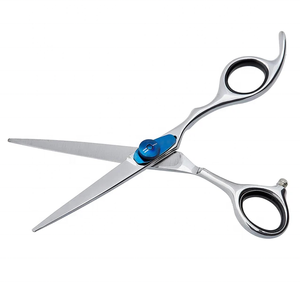 Ciseaux de coiffure professionnels à lame en acier inoxydable, pointe affûtée, pour droitiers, manche moyen, pour usage barbier, faible MOQ, usage formationnel - Product Image 4