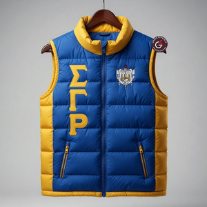 Gilet bouffant Sgrho personnalisé de haute qualité de style de rue tenues décontractées gilet bouffant de sororité pour hommes - Product Image 4